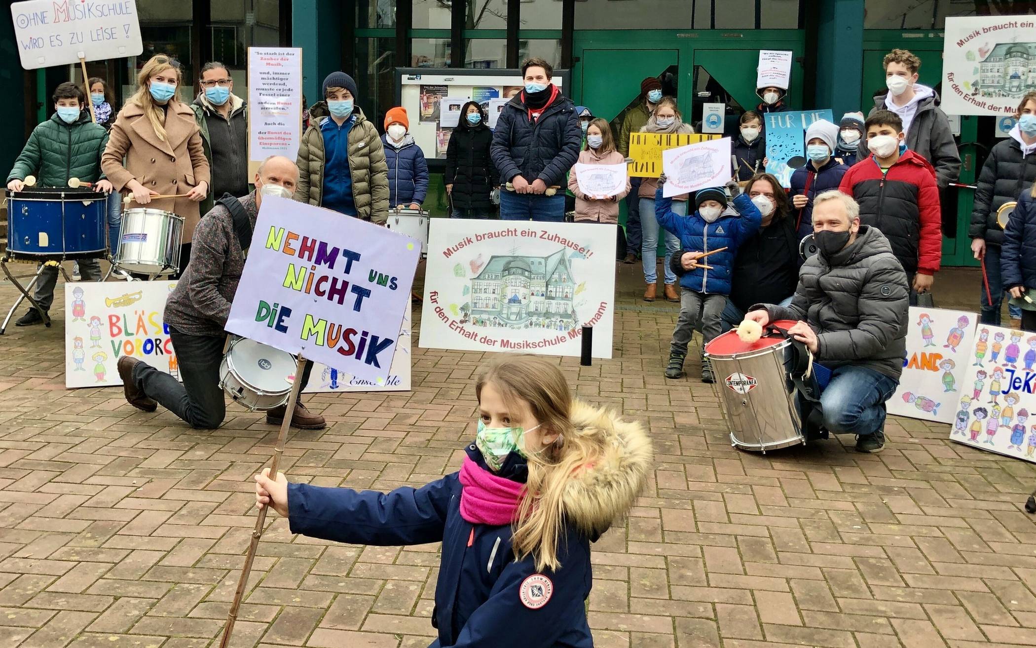 Demonstration für die Musikschule an der