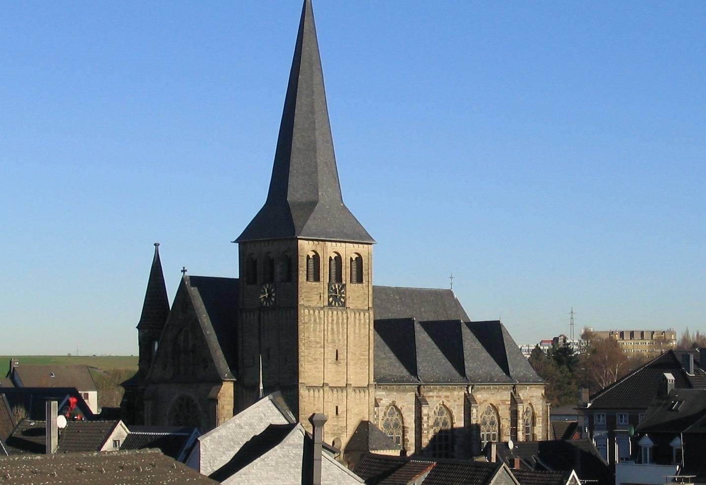 Wahrzeichen Mettmanns: St. Lambertus.&#x21e5;Foto: Kreisstadt Mettmann