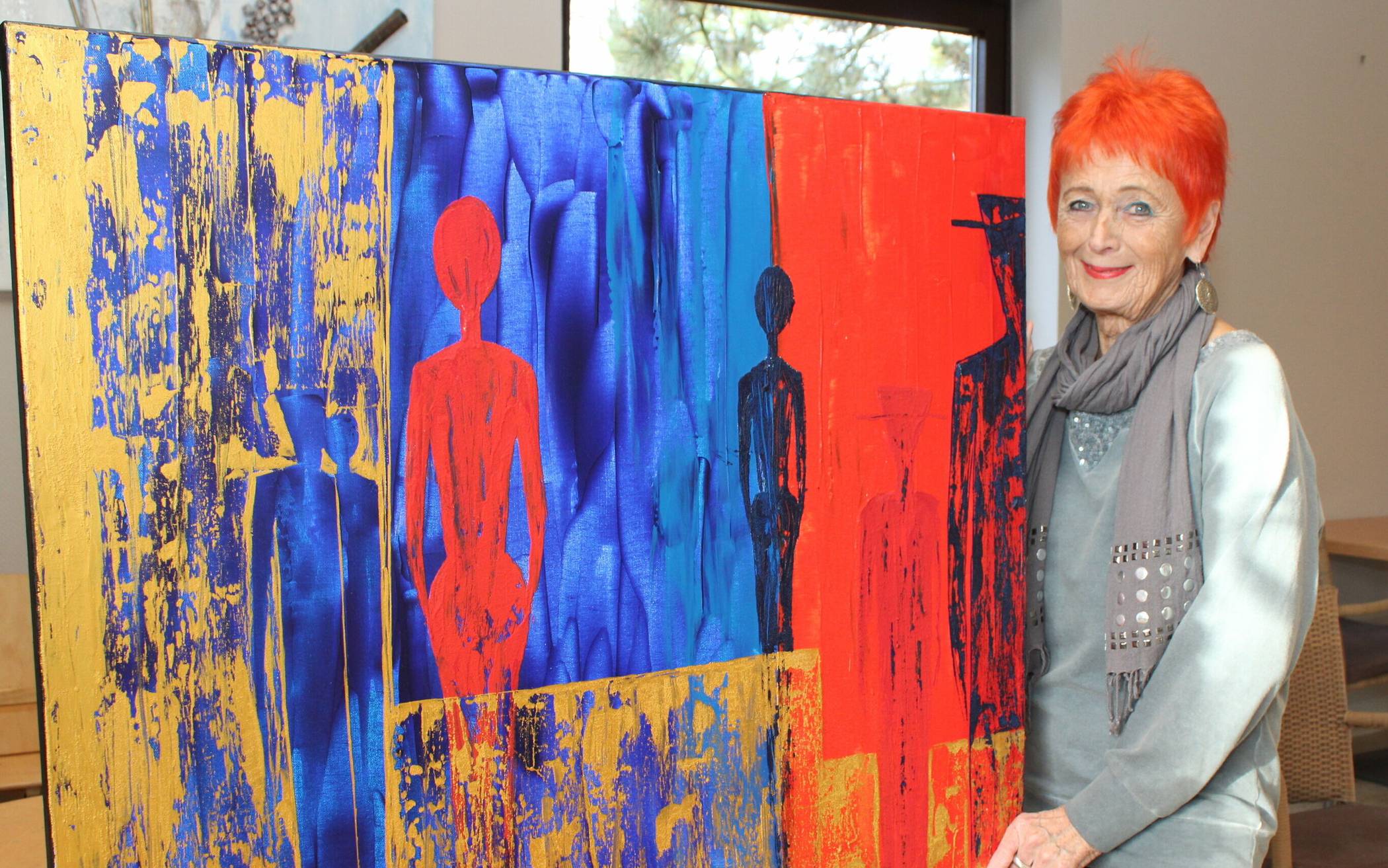 Brigitte Bruns liebt intensive Farben.&#x21e5;Foto: D.