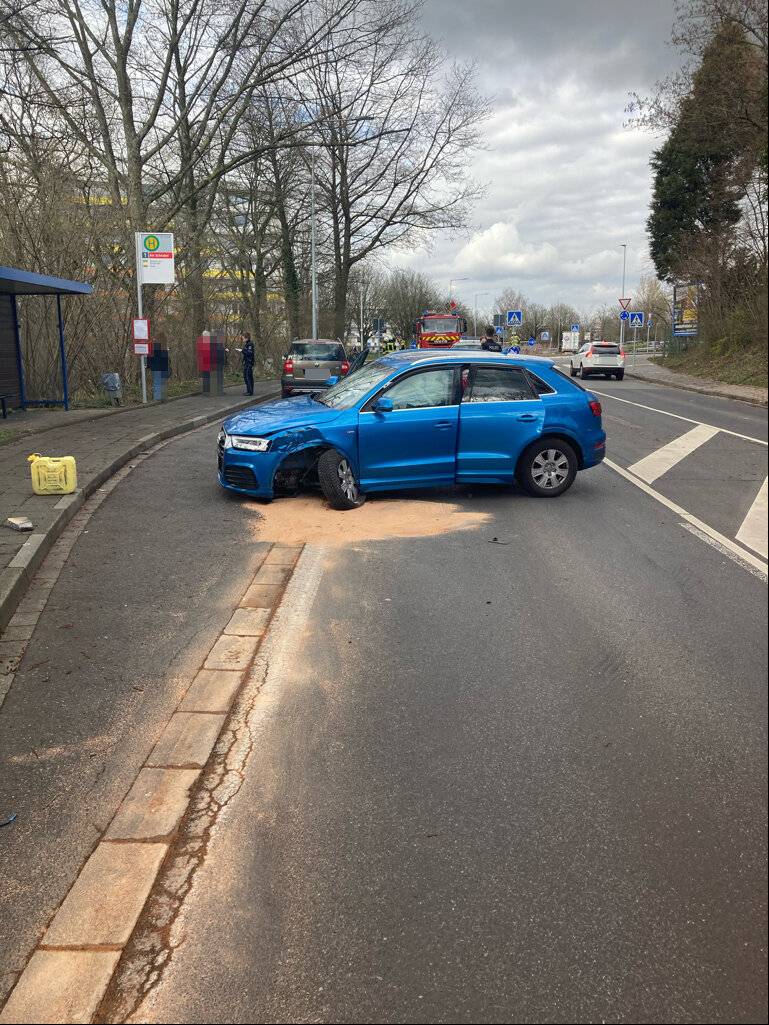 Der Audi wurde bei dem Unfall