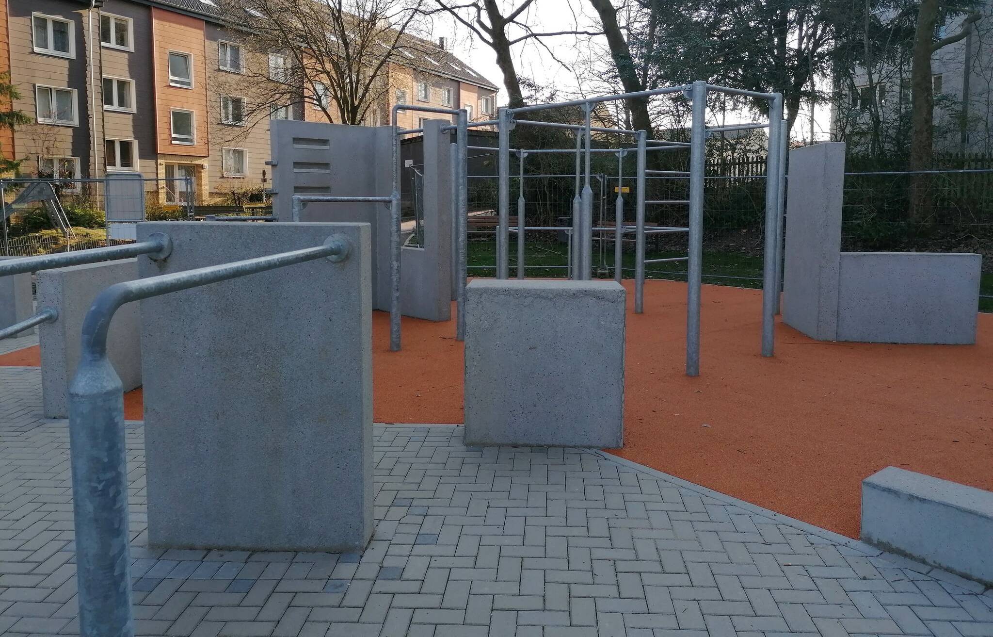 Die Parkour-Anlage steht kurz vor ihrer