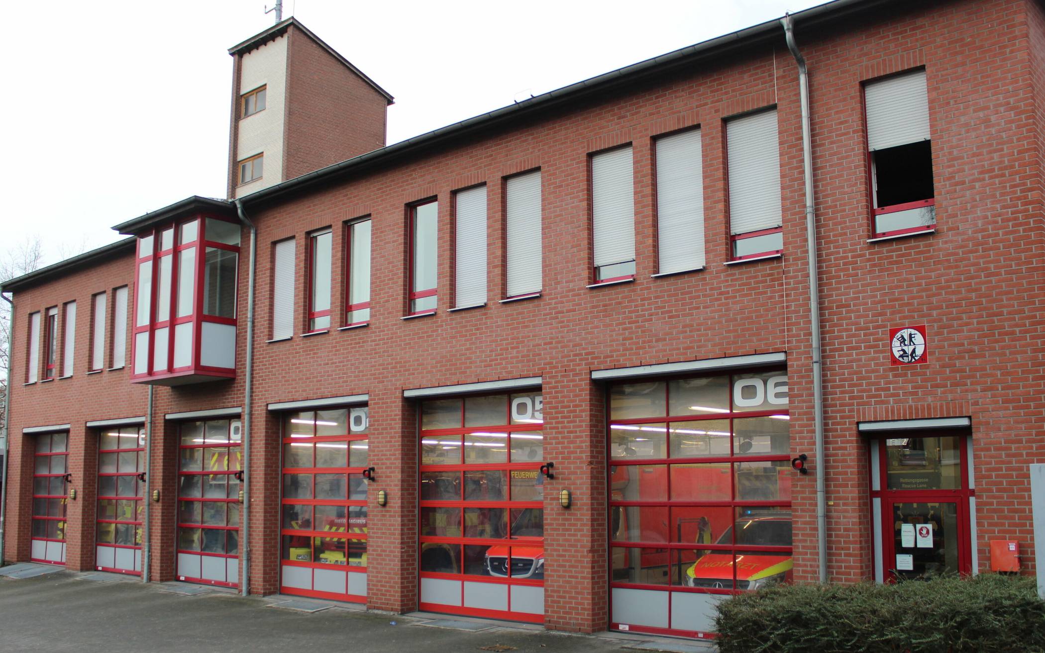 Die Feuerwache an der Laubacher Straße