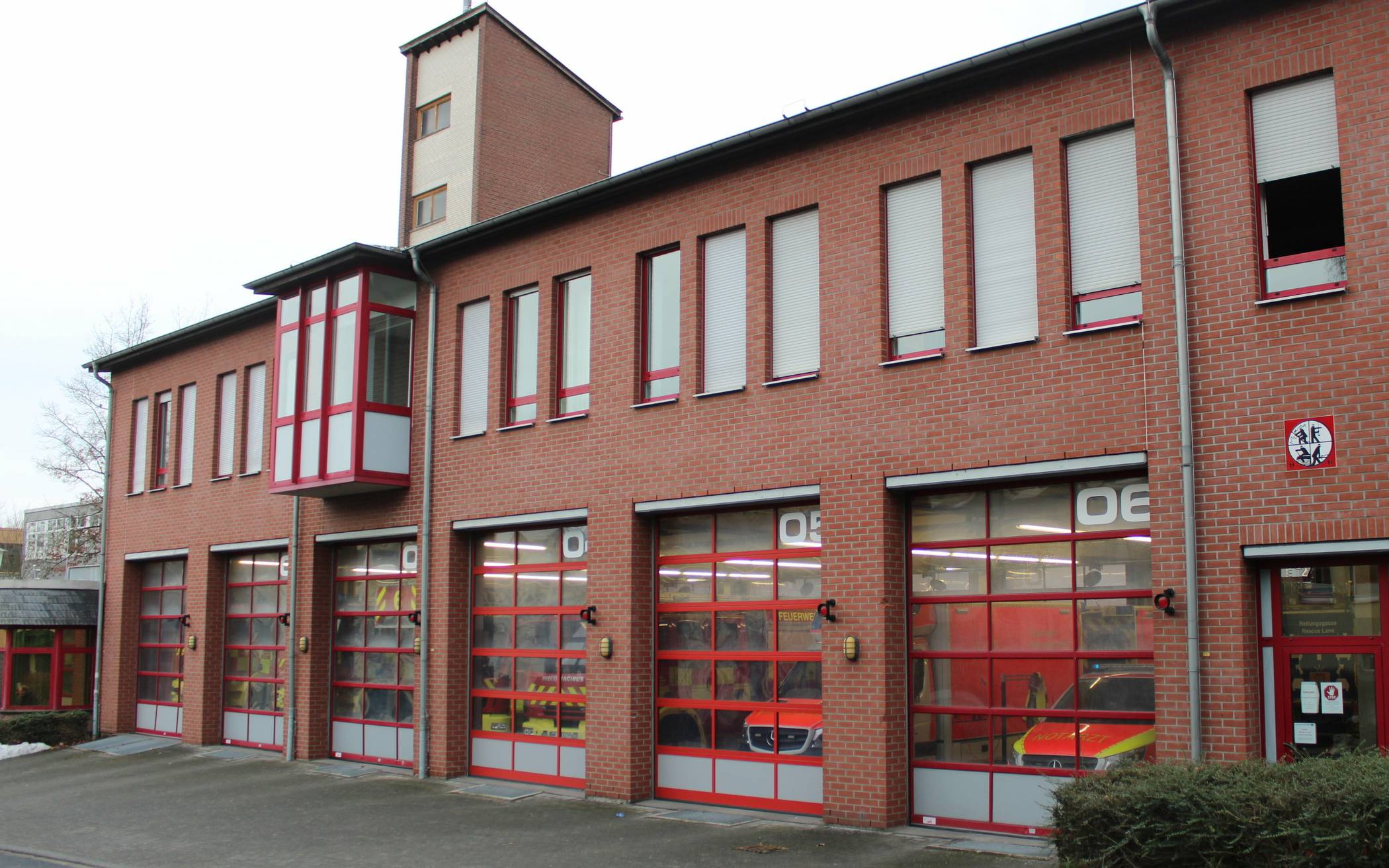 Die Feuerwache an der Laubacher Straße