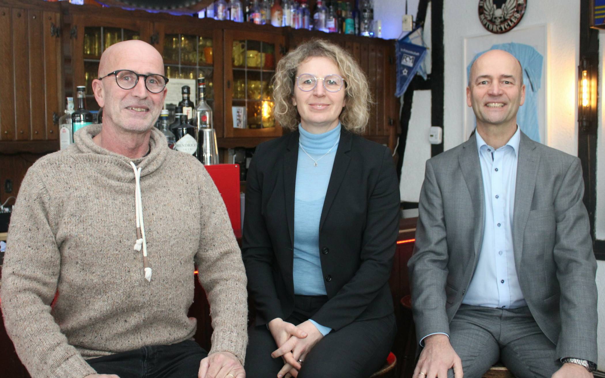 Michael Walk, Bürgermeisterin Sandra Pietschmann und Gregor Neumann, Vorsitzender des Bürgervereins Metzkausen haben den Fortbestand des Vereinsheims an der Spessartstraße gemeinsam möglich gemacht. 