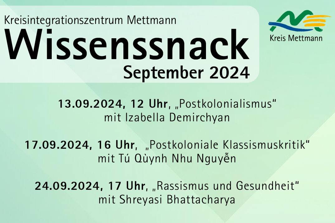 Online-Veranstaltungsreihe des Kreisintegrationszentrums wird fortgesetzt