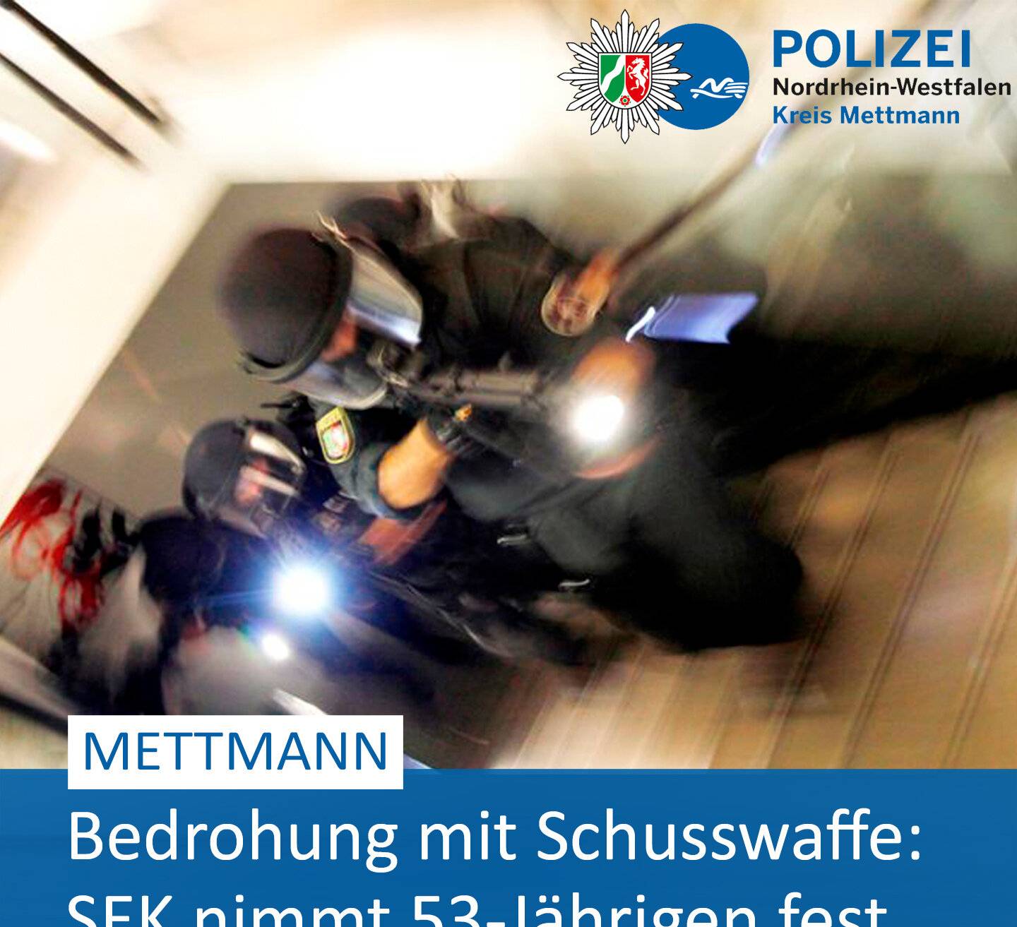 Bedrohung mit Schusswaffe in Mehrfamilienhaus