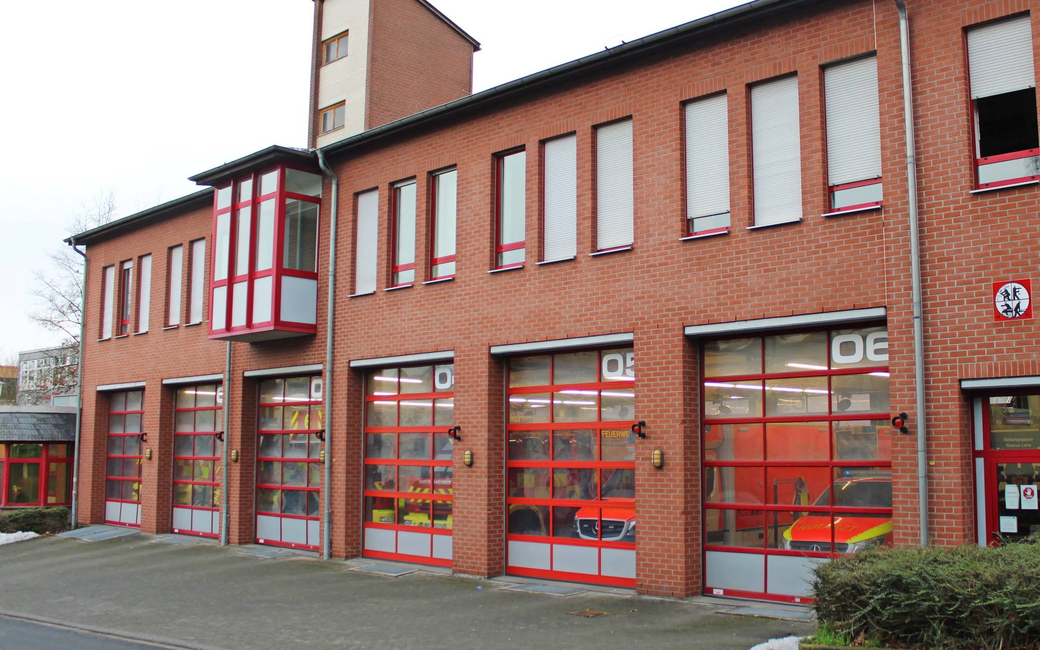 Die Wache an der Laubacher Straße.