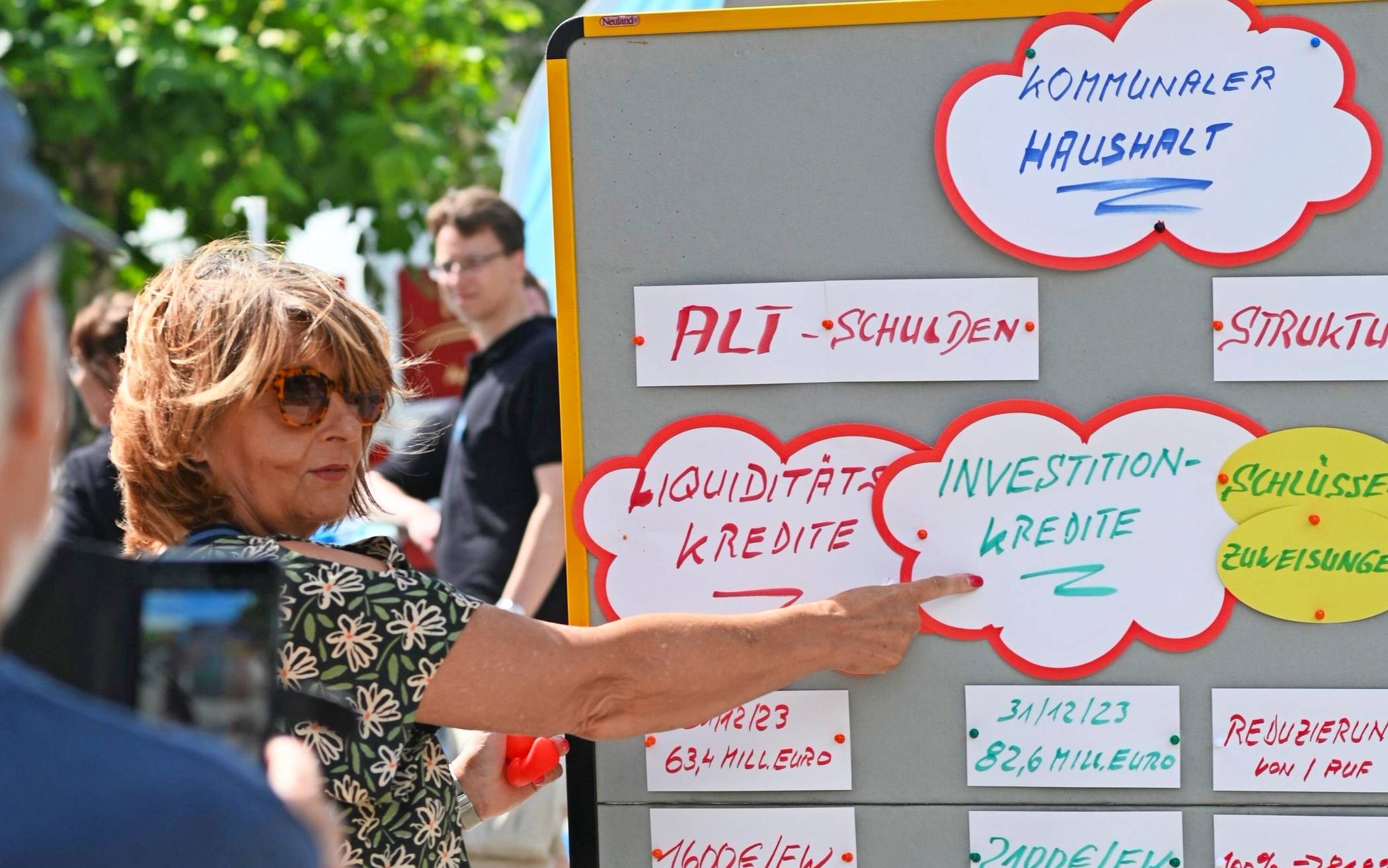 SPD-Fraktionsmitglied Andrea Rottmann brachte den Menschen in Mettmann die Finessen des Mettmanner Haushalts näher.   