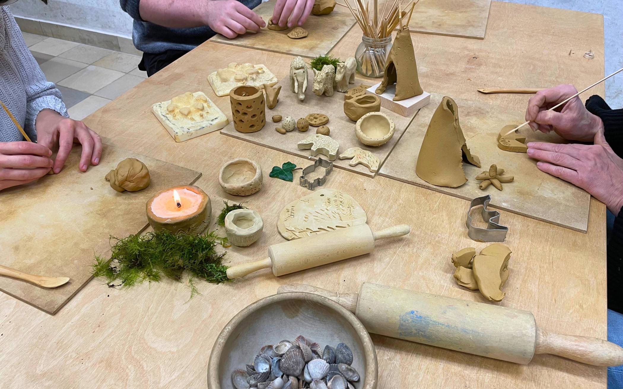 Steinzeit-Atelier für Familien