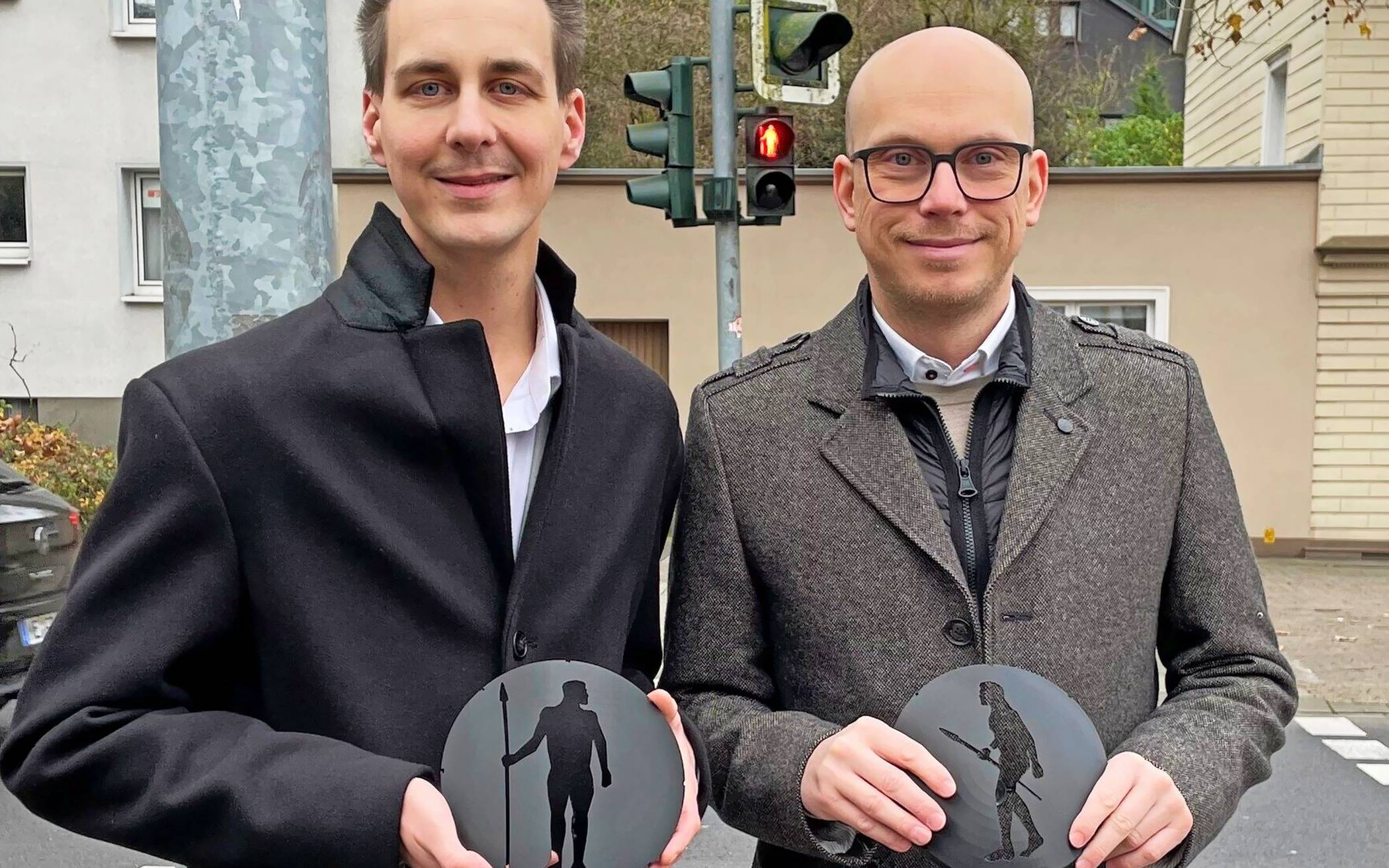 Bürgermeister André Bär und Fabian Kippenberg