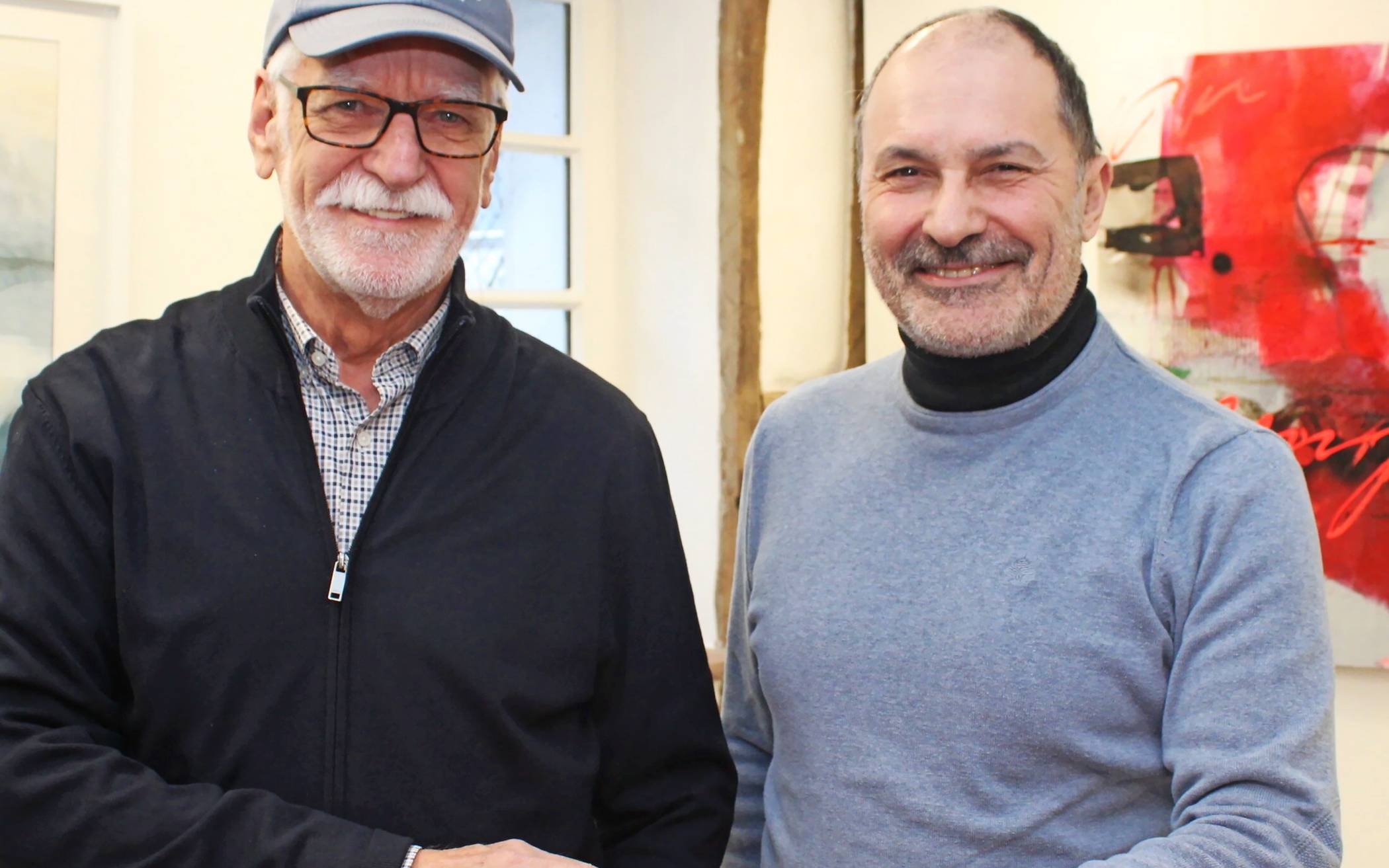 Kurator Lothar Weuthen und Michalis Papadopoulos,