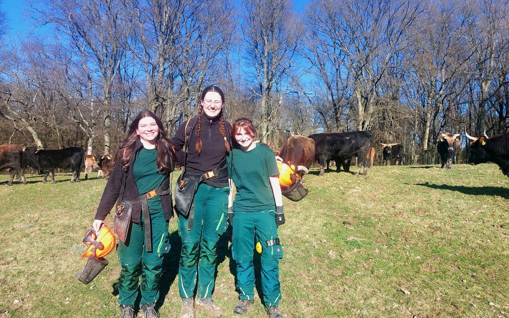 Leonie, Jette und Jana (v.l.) absolvieren