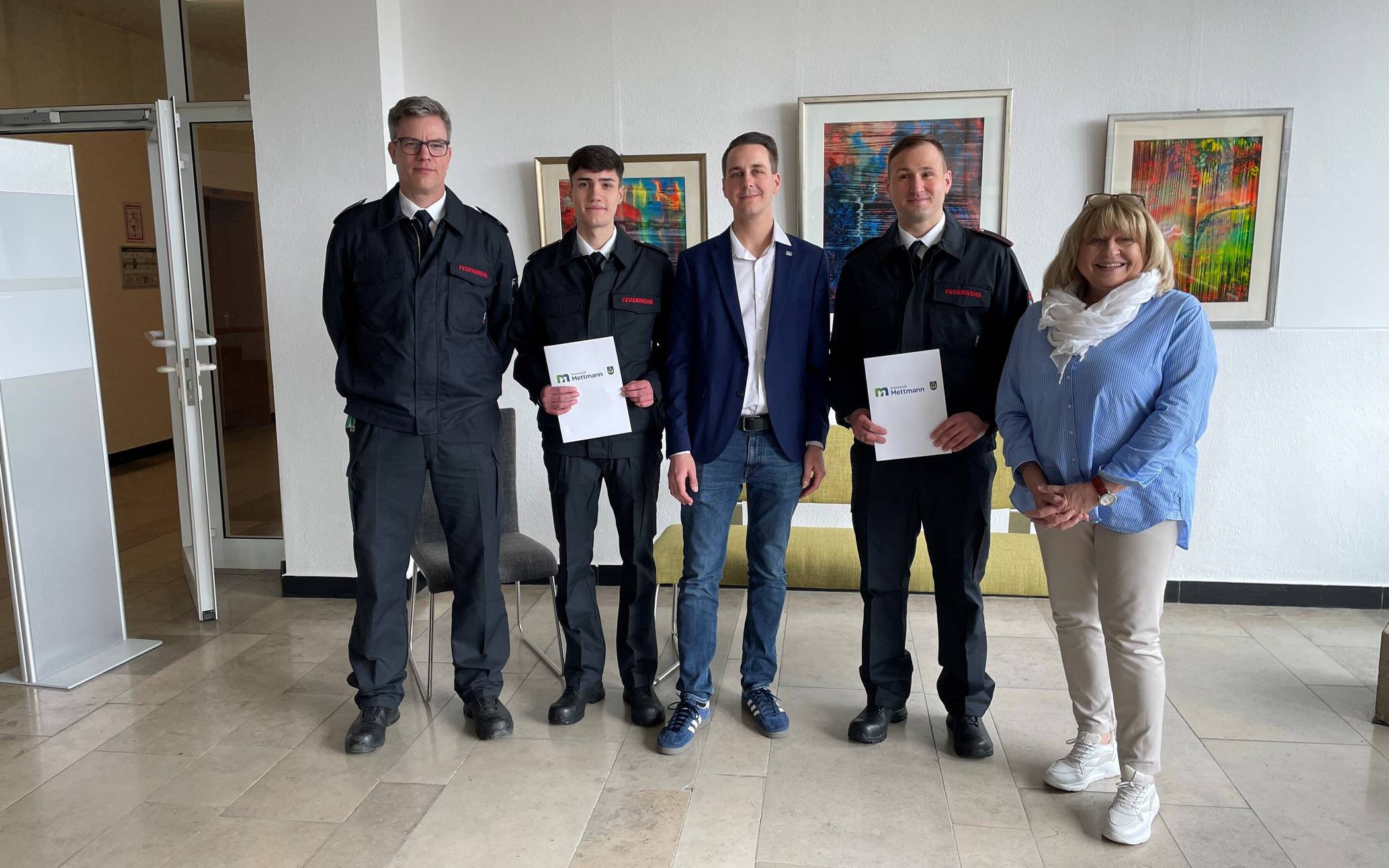 Bürgermeister André Bär mit der Beigeordneten