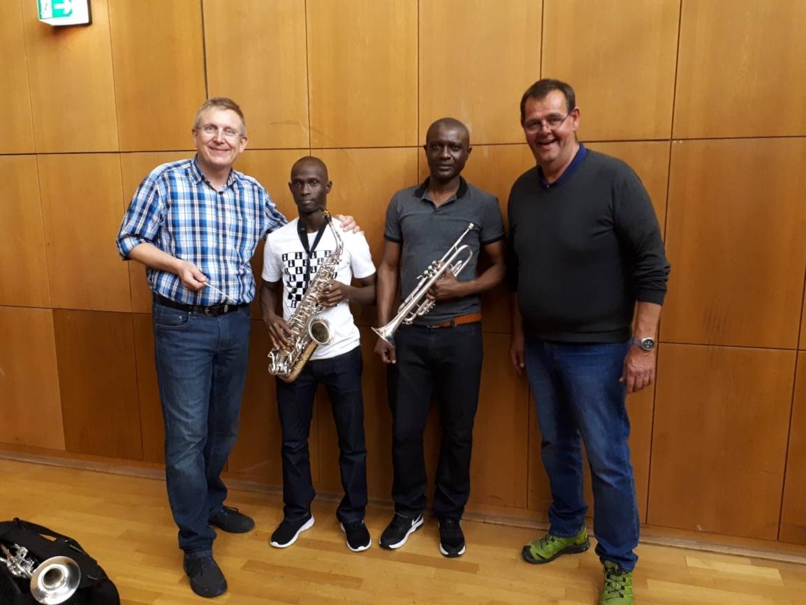 Musiker aus Sierra Leone im Stadtorchester