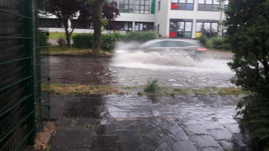 Überschwemmungen an der Peckhauser Straße