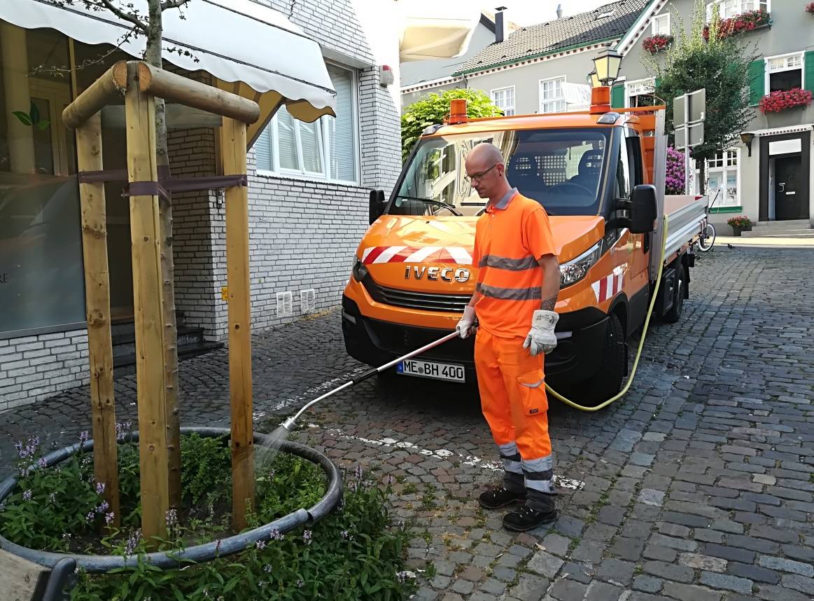 Baubetriebshof für Blumen und Pflanzen im Einsatz