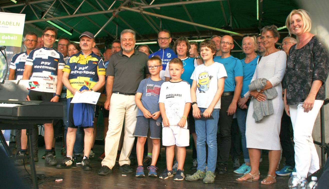 Siegerehrung zum Stadtradeln 2018 auf dem Heimatfest