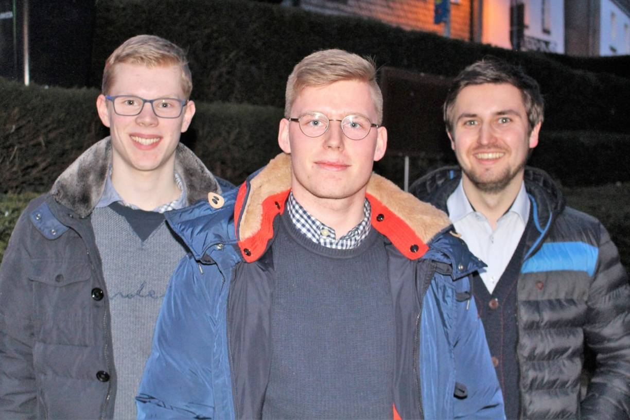  Tim Feisel, Maximilan Kohl und Vincent Endereß. 