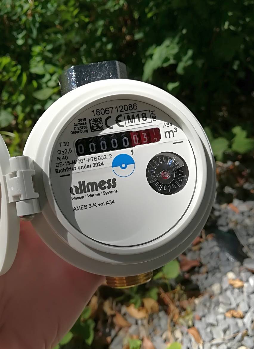  In Mettmann ist für die Montage auf einem Außenwasserhahn ausschließlich ein Gartenwasserzähler mit der Typ-Bezeichnung "AMES 3-K +m A34" zugelassen. 