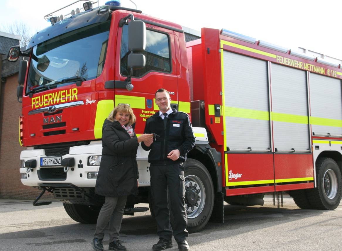 Neues Tanklöschfahrzeug für die Mettmanner Feuerwehr