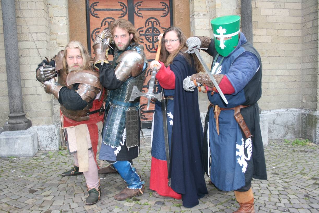  Die Düsseldorfer Mittelaltertruppe Leones Pugnae wird wieder auf dem Marktplatz beim Mettmanner Ritterfest aufspielen. 