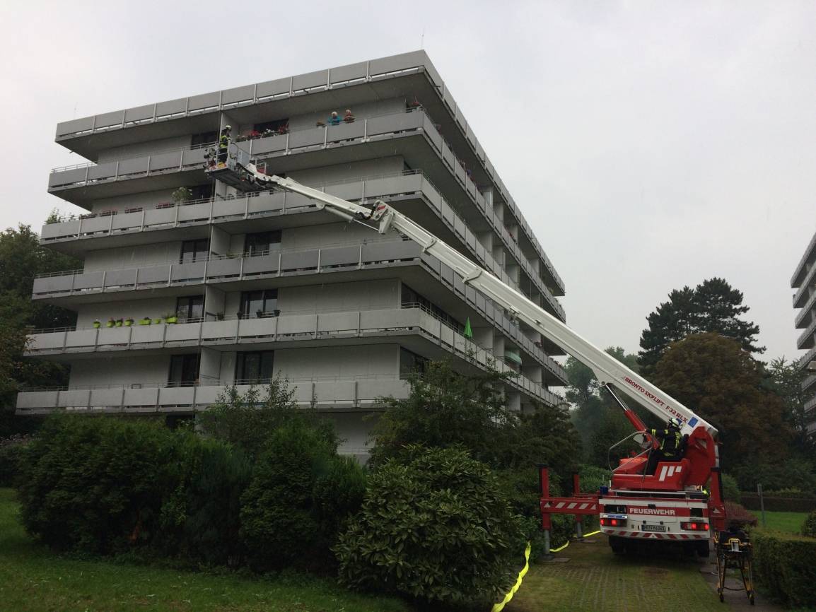 Brennender Topf durch Bewohnerin gelöscht