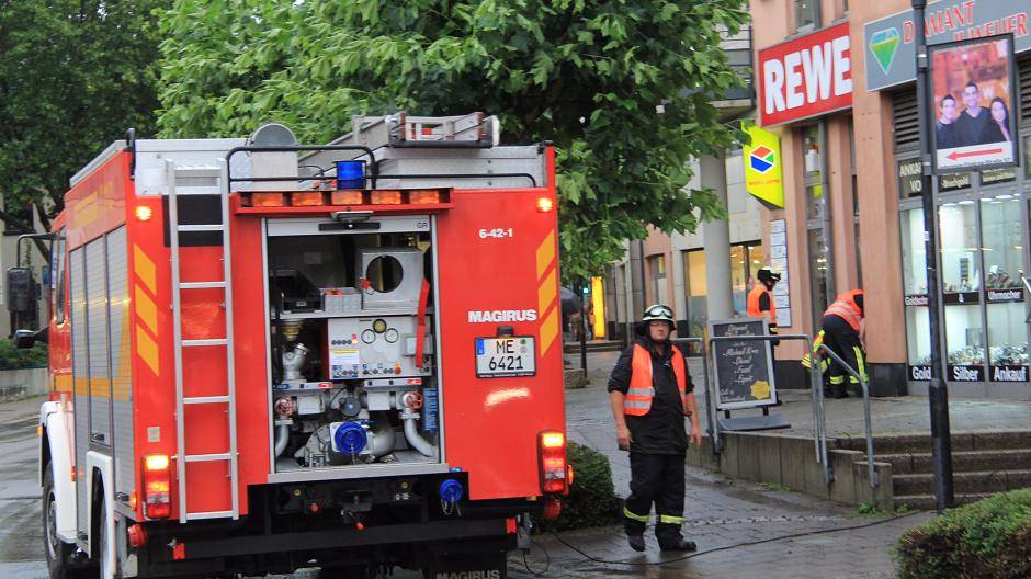 Starkregen setzt Teile der Innenstadt unter Wasser