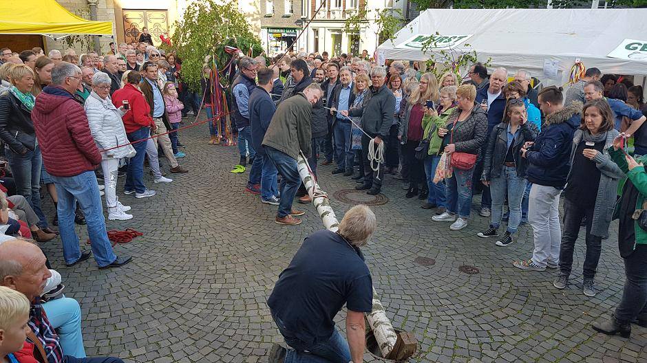 Der Maibaum steht