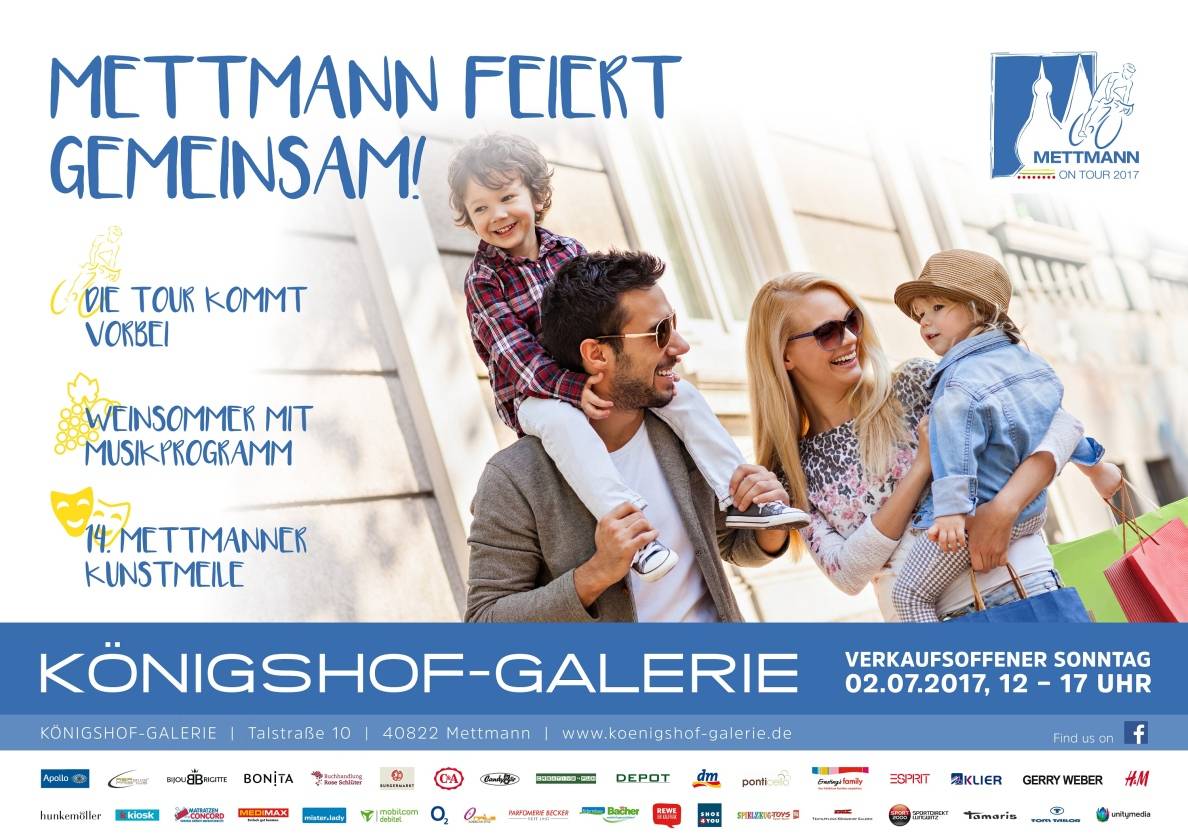 Königshof-Galerie hängt Plakate zur Tour auf