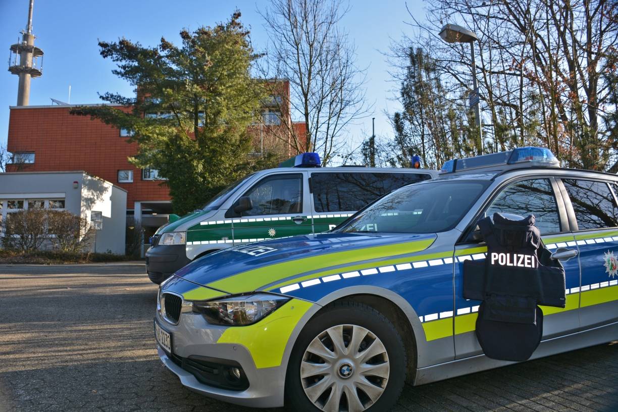 Einsatztraining der Polizei am Peckhaus