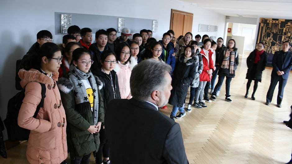 Mettmanns Bürgermeister Thomas Dinkelmann begrüßte die chinesischen Gäste im...
