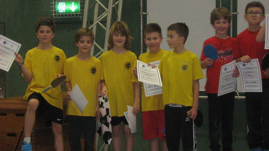 Die Klasse 3c der GGS: Jonte, Henry, Julian, Levin und...