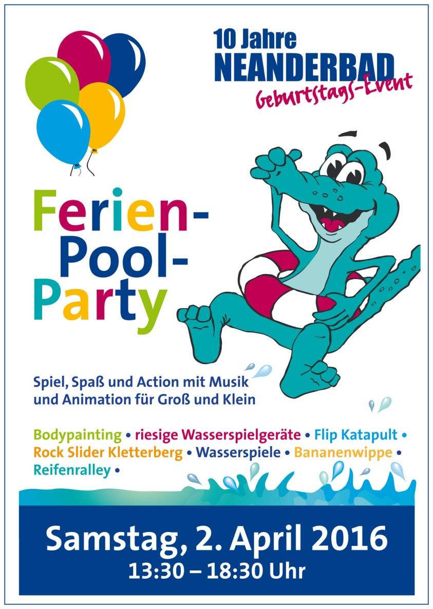 Ferien-Pool-Party im Neanderad