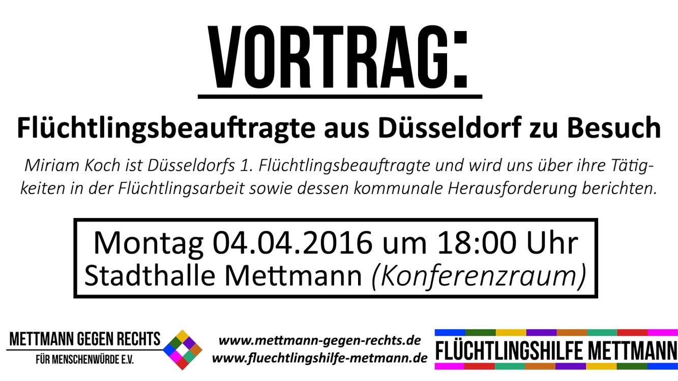 Düsseldorfer Flüchtlingsbeauftragte zu Besuch in Mettmann