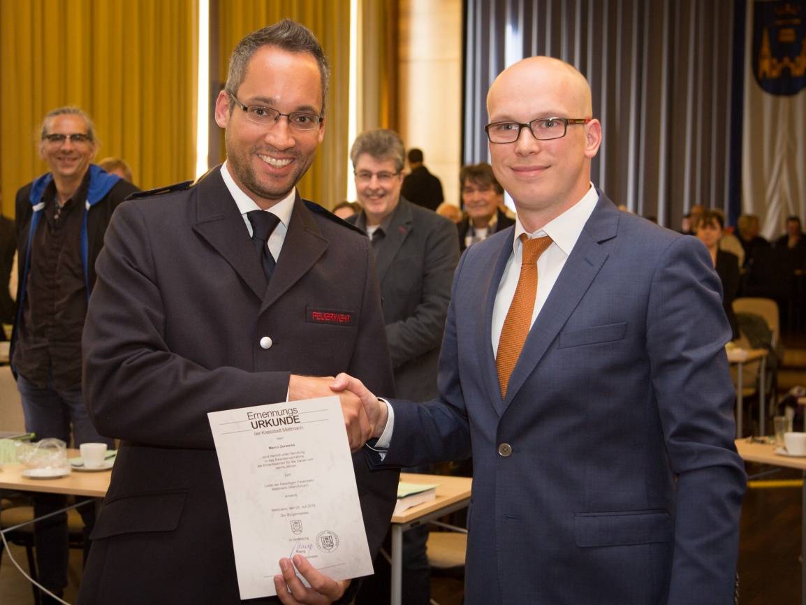 Rat ernennt Marco Zerweiss zum neuen Leiter der Feuerwehr