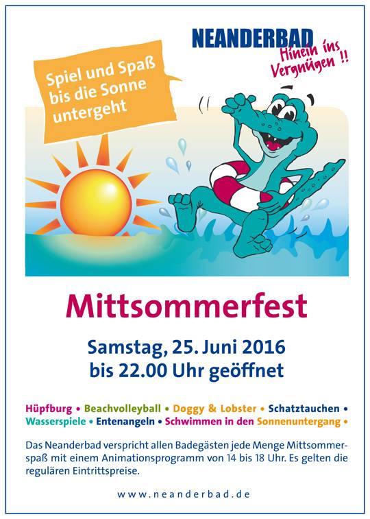 Mittsommerfest Im Neanderbad Am Samstag 25 Juni Spiel Und Spass