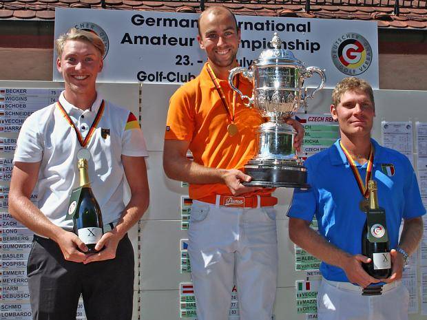 Die Medaillengewinner von 2015: Robbie van West (m.), Jonas Liebich (l.) und Lorenzo...