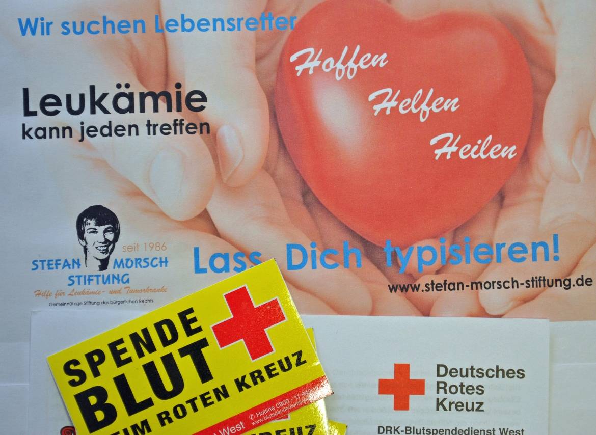 Blutspender helfen Leukämiekranken