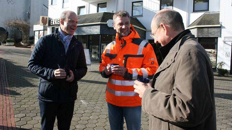 Dr. Stephan Kopp und Kurt Werner Geschorec von der Stadt tauschten sich mit dem...