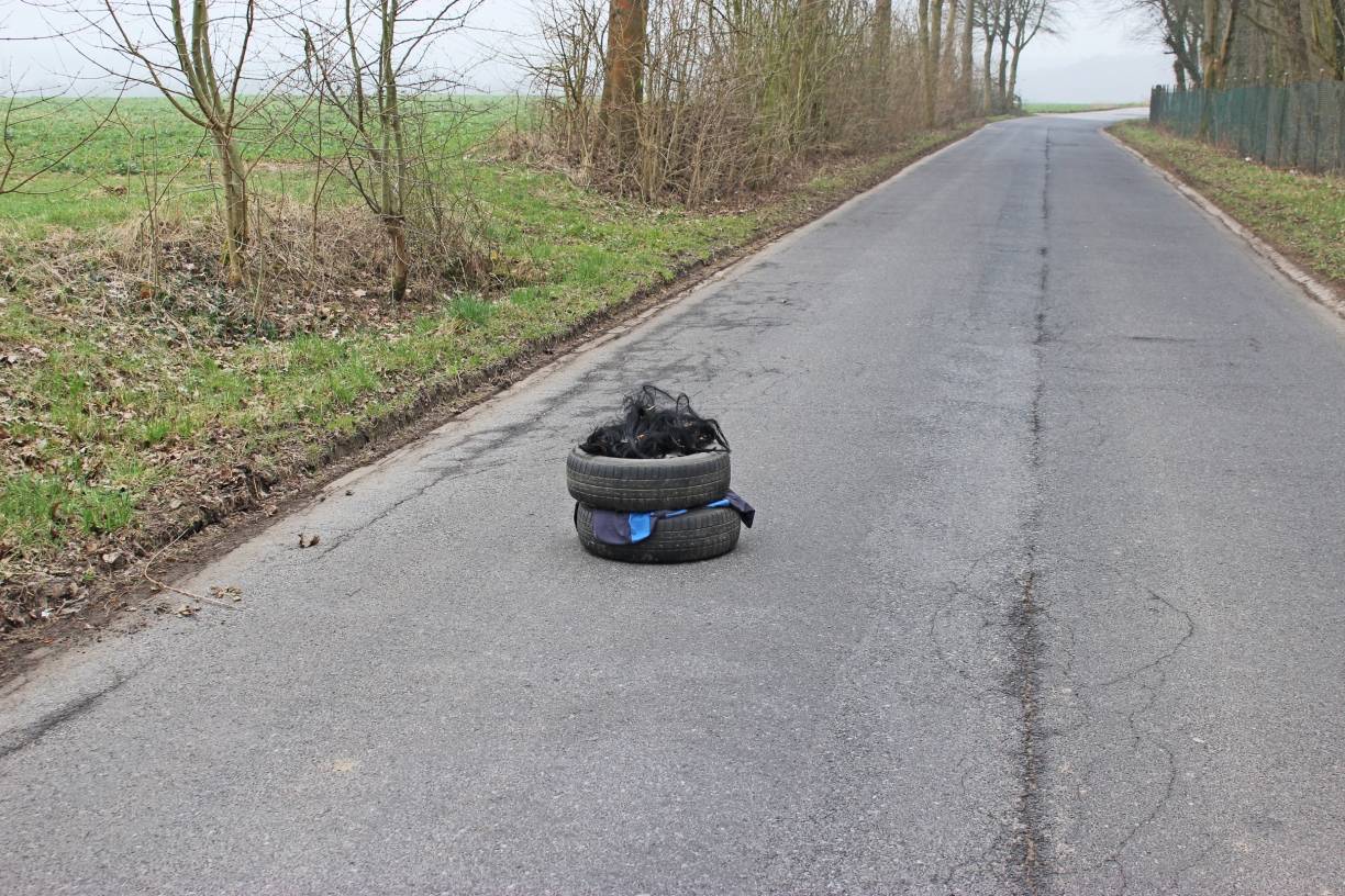 Wieder Hindernis auf der Eidamshauser Straße