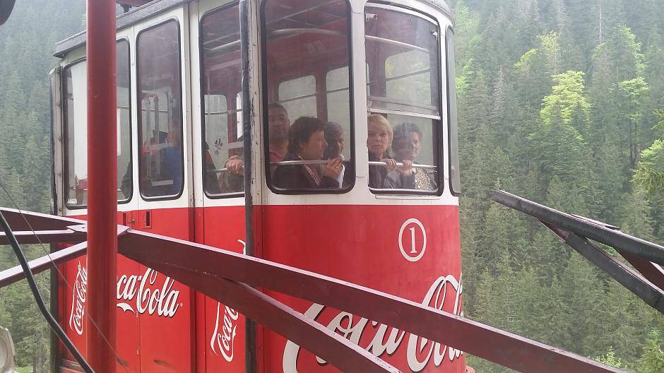 Mit einer wackeligen Gondel ging es für Tanja Bamme und ihre Familie in die Karpaten....