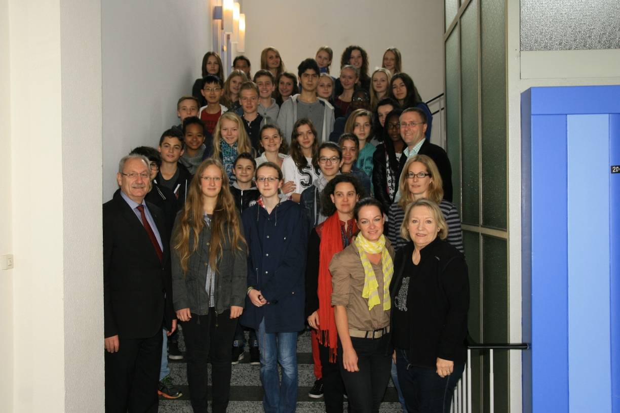 Besuch französischer Schüler beim Bürgermeister