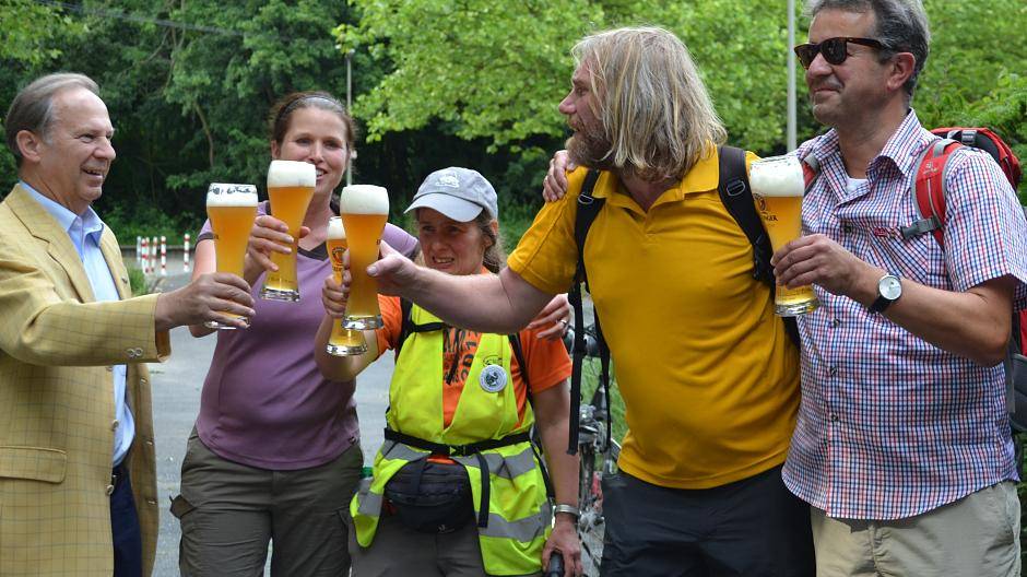 Nach 238 Kilometern Ankunft am Ziel in...