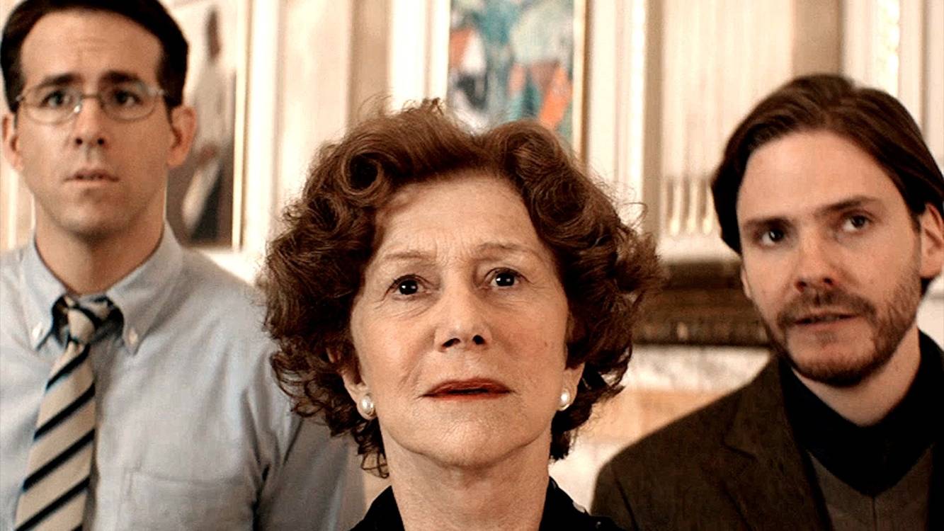  Ryan Reynolds, Helen Mirren und Daniel Brühl. 