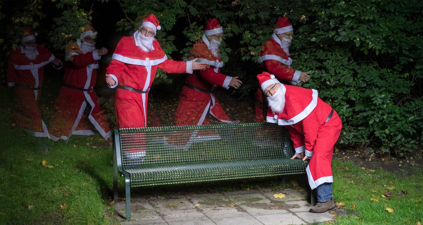  Eine Parkbank als Weihnachtsgeschenk? Warum nicht. 