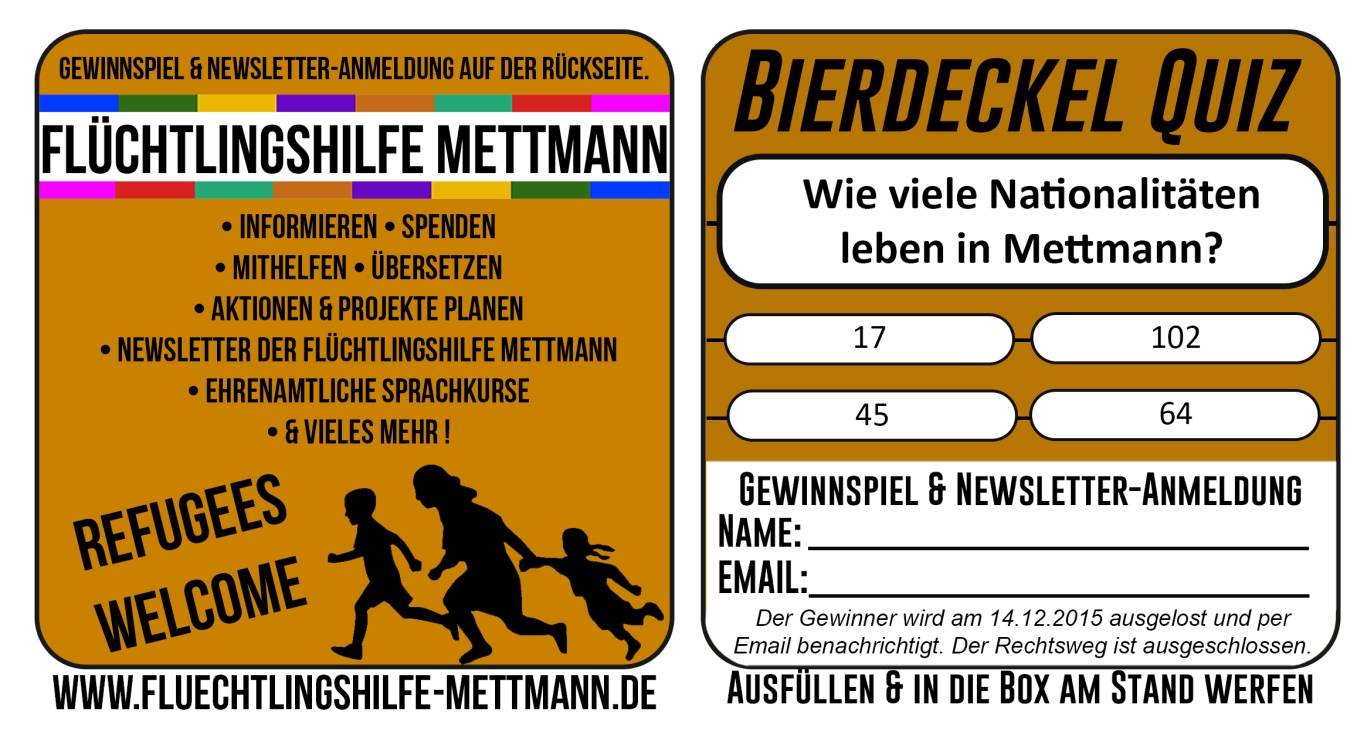 Bierdeckelquiz auf dem Blotschenmarkt Mettmann