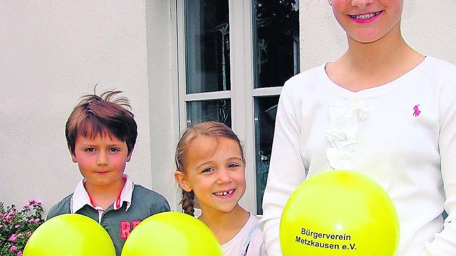  Die strahlenden Sieger des Ballonwettbewerbs des Bürgervereins Metzkausen. 