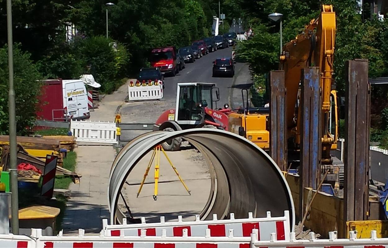  Die Baumaßnahmen an der Goethestraße. 