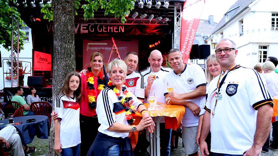"Schland-"Fans waren am Freitag in der...