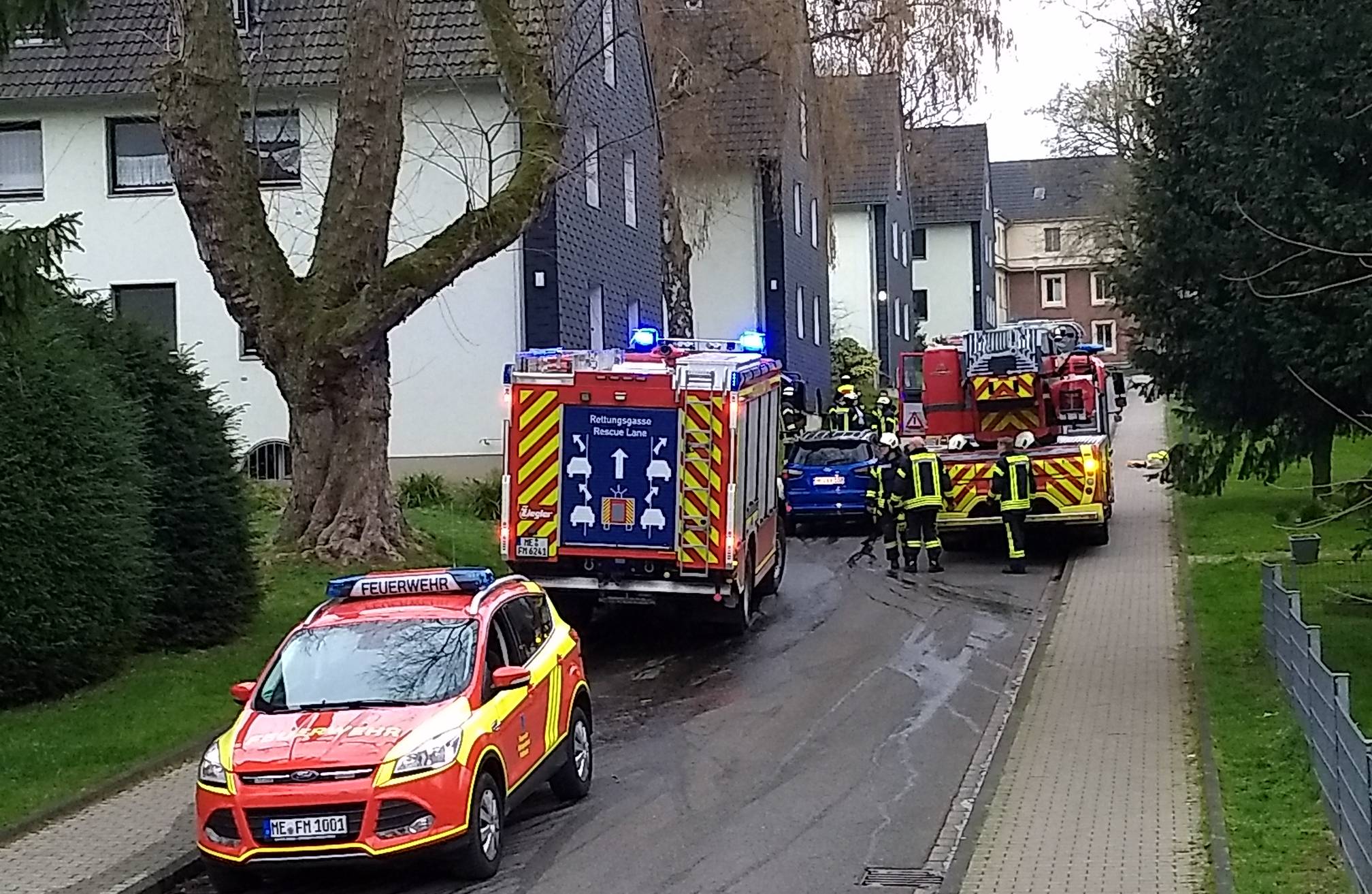 Einsatzreicher Tag für die Feuerwehr Mettmann: Zwei verletzte Kinder